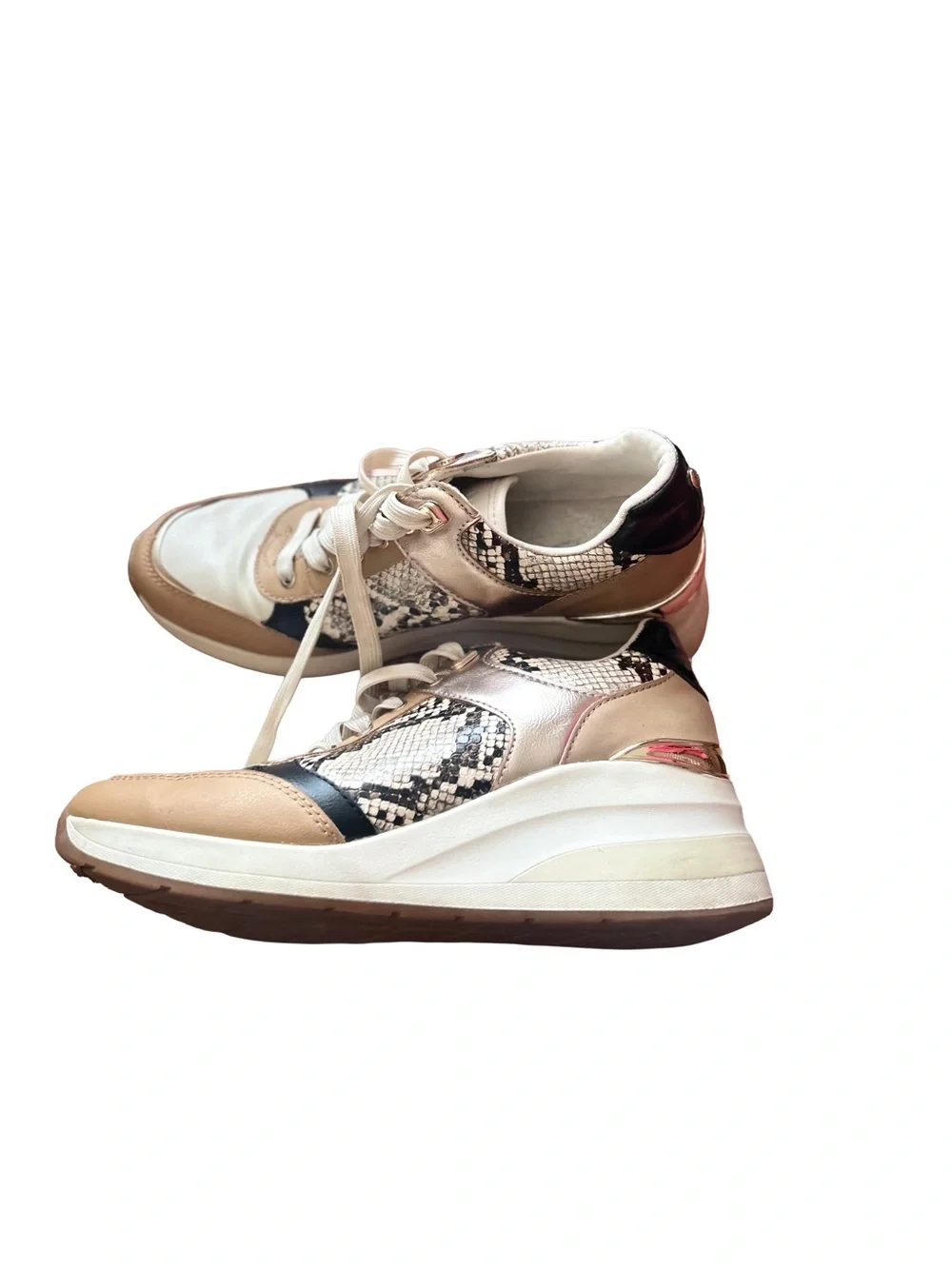 ALDO Iconistep Snake Printed Wedge Sneakers - Size 8.5